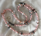 Pink Freshwater Pearls & Botswana Agate String Necklace