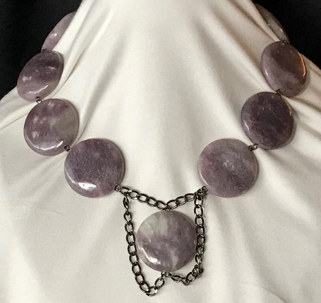 Lilac Jasper Chain Necklace