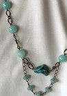Mint Jade & Turquoise on Chain Necklace