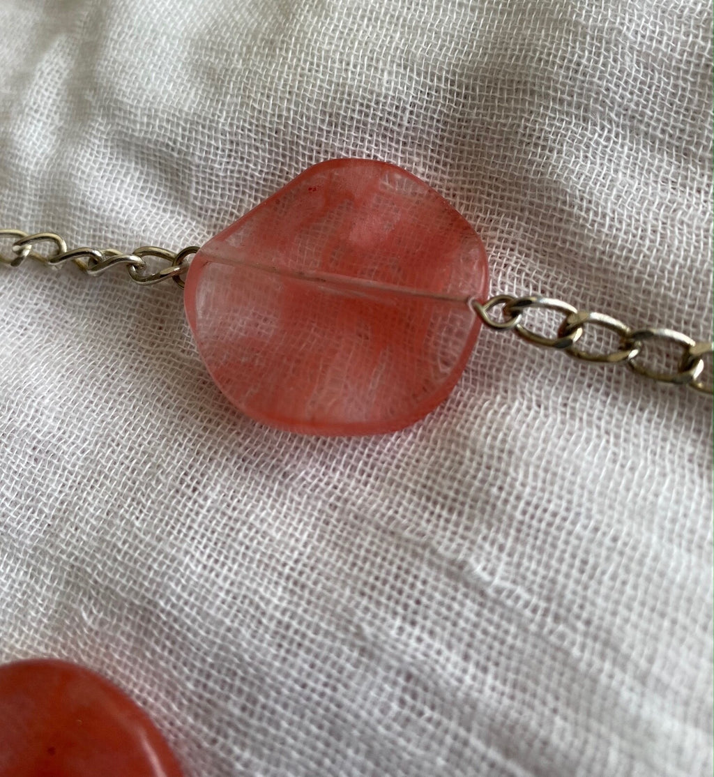 Cherry Wave Quartz Chain Necklace