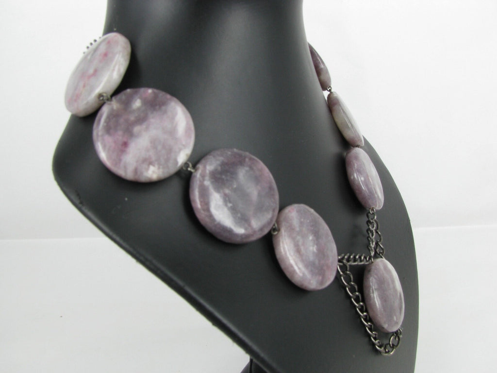 Lilac Jasper Chain Necklace