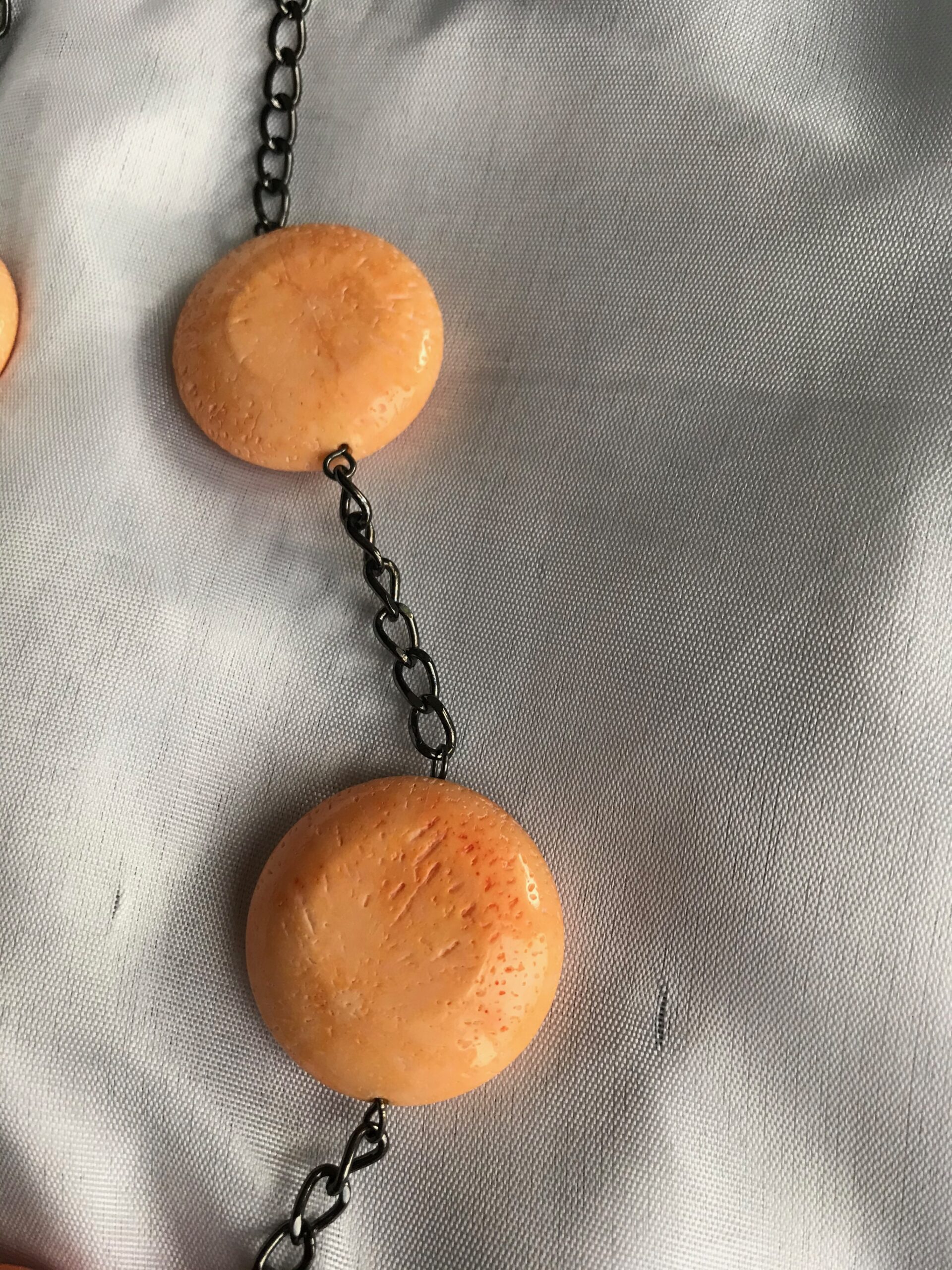 Melong Coloured Jade Coin Necklace-1