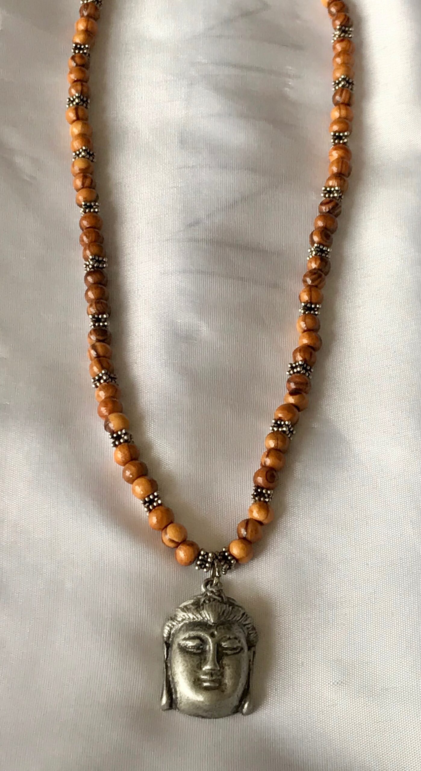 Wooden Beads with Budha Pendant-1