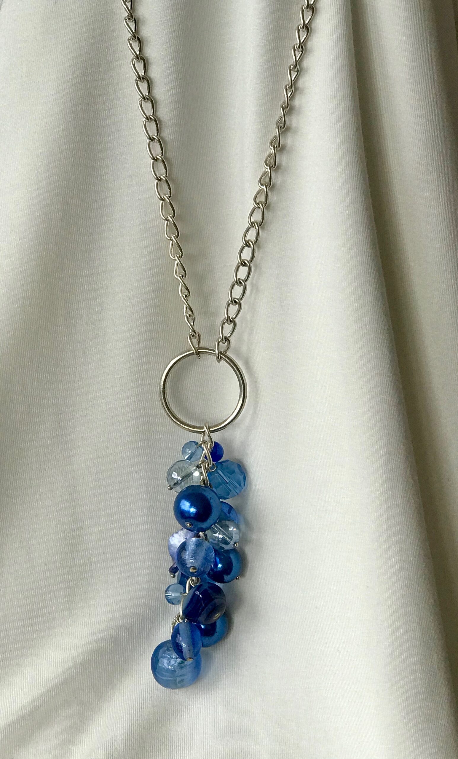 Royal Blue Assorted Glass Bunch Chain-1