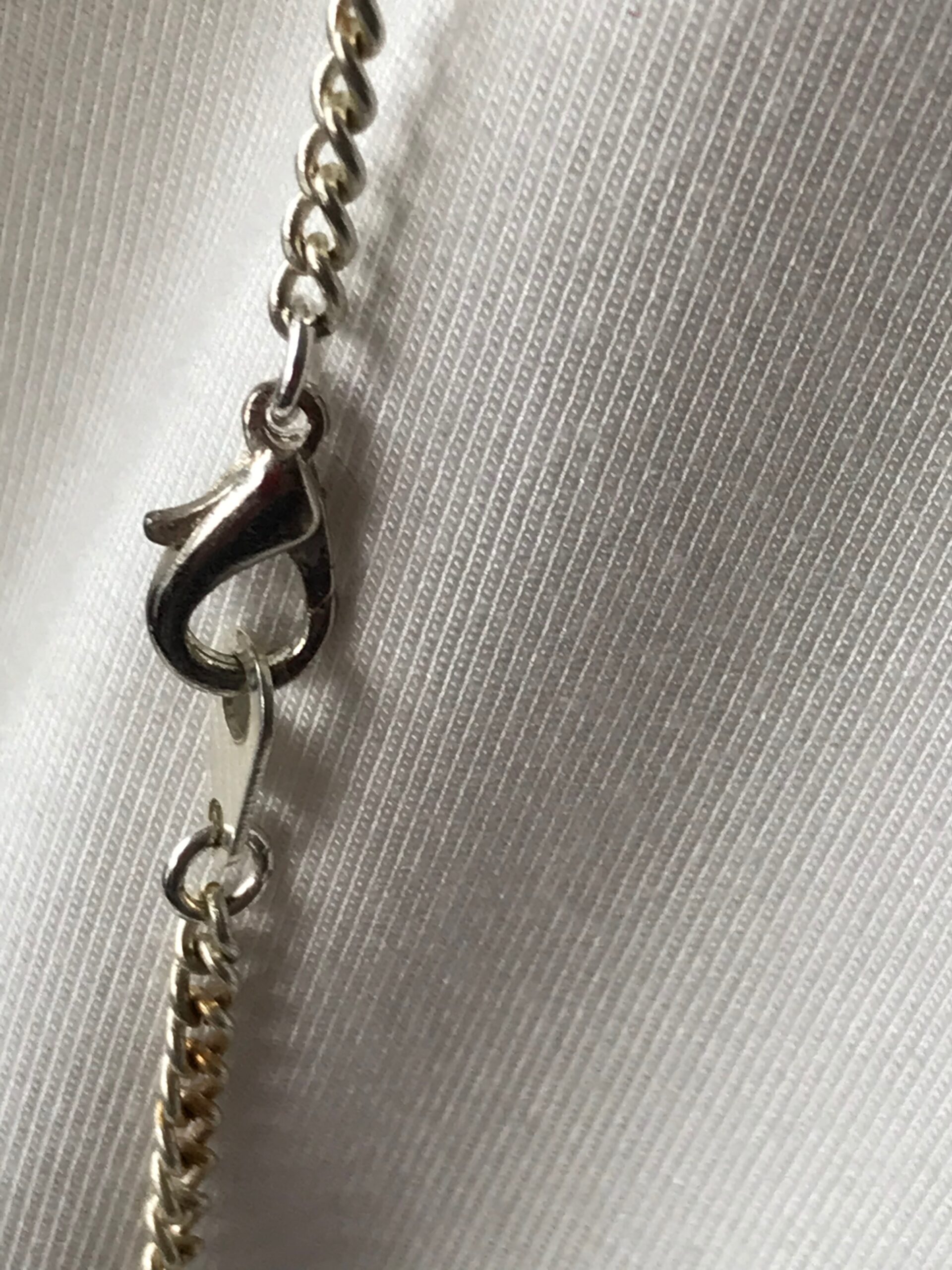 Sea Blue Glass Chain Necklace-2