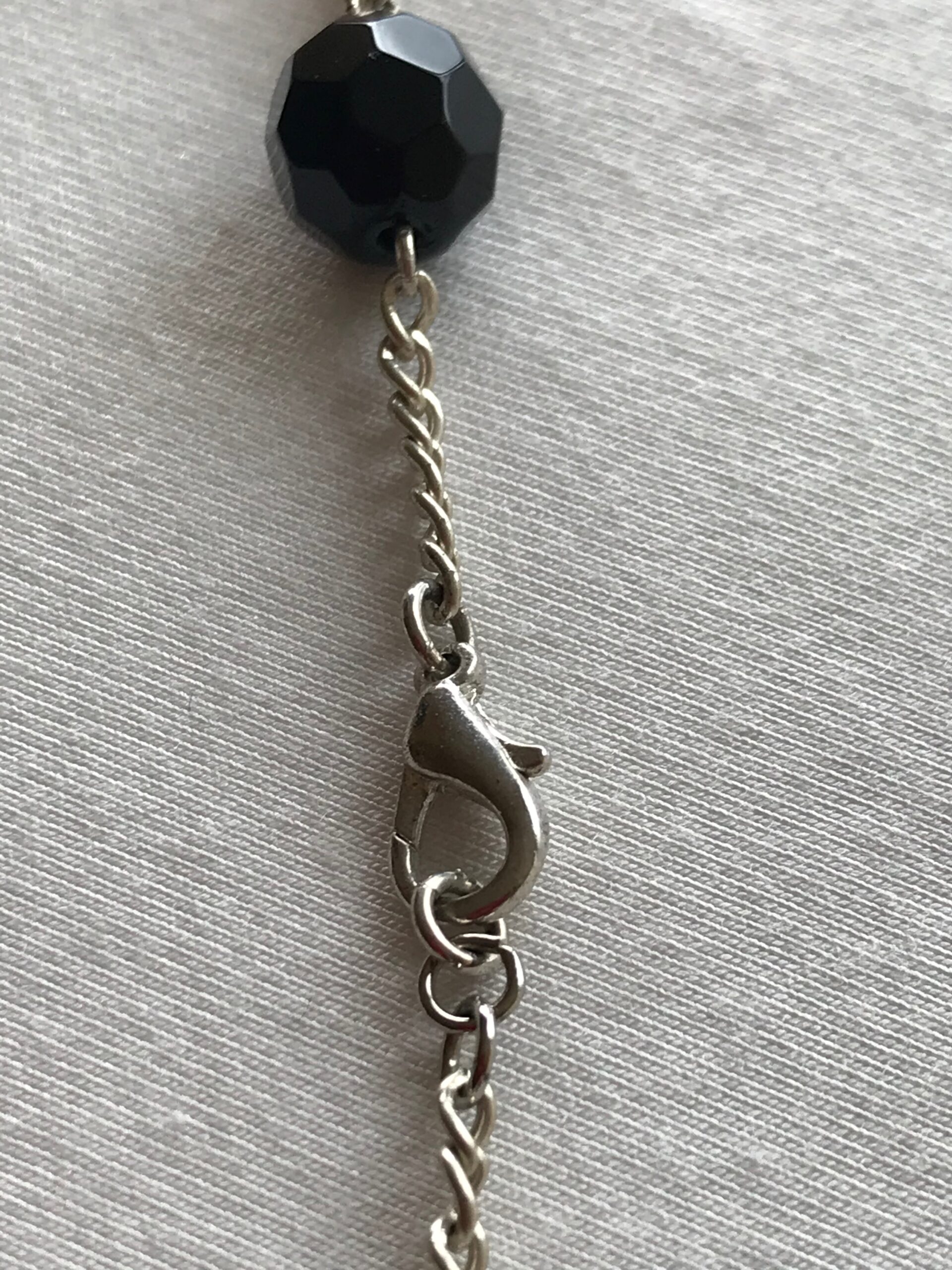 Red Czech Beads with Black Glass Fine Chocker-2