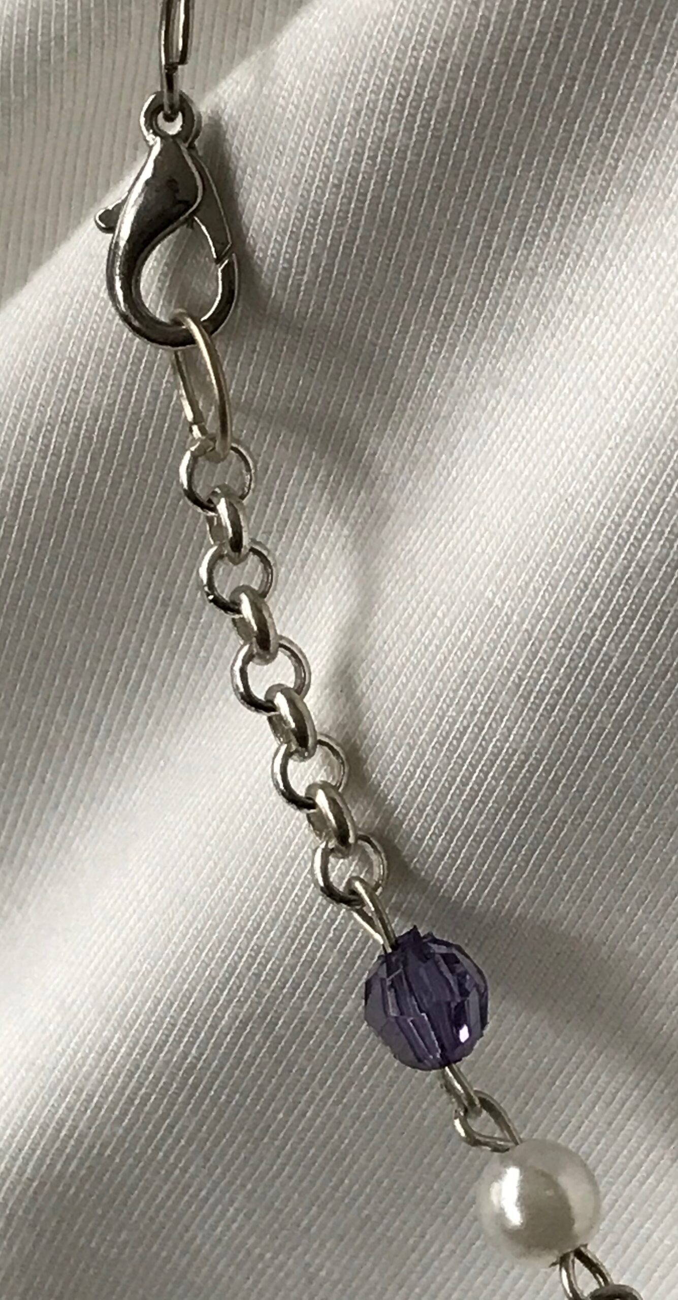 White and Purple Dainty Necklace-2